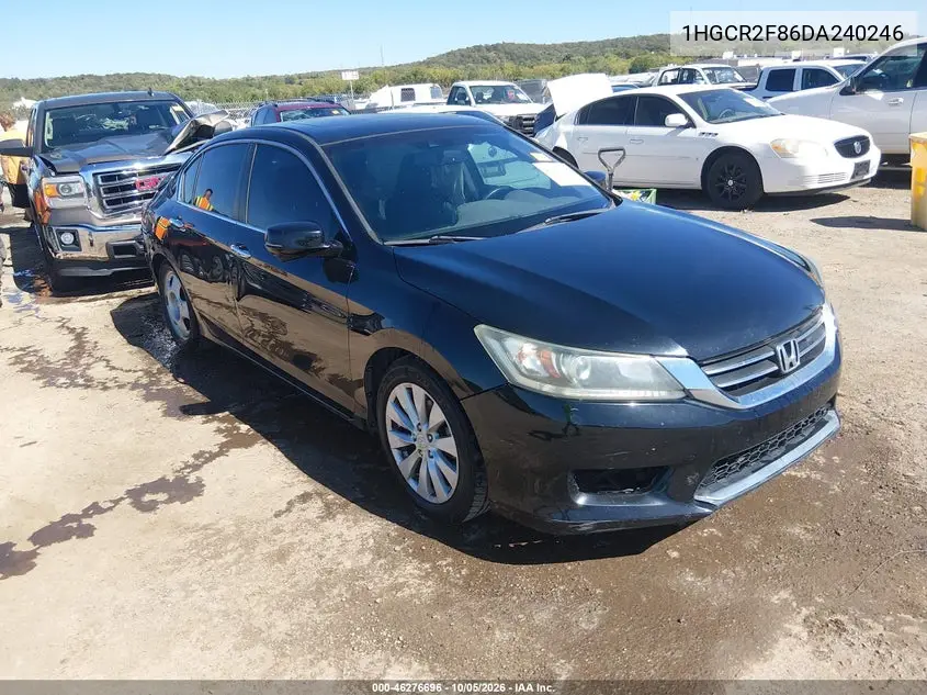 HONDA ACCORD 2013, VIN 1HGCR2F86DA240246