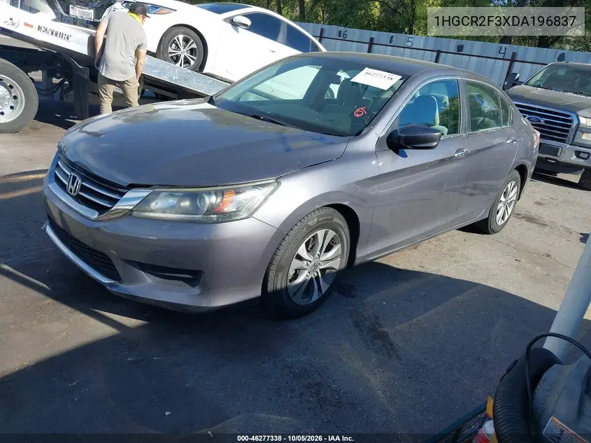 2013 HONDA ACCORD VIN 1HGCR2F3XDA196837 — фото 2