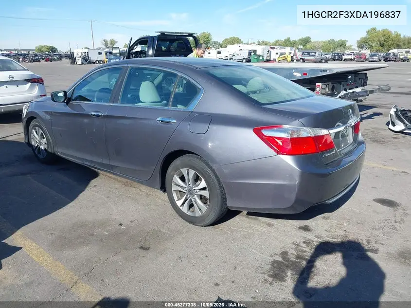 2013 HONDA ACCORD VIN 1HGCR2F3XDA196837 — фото 3