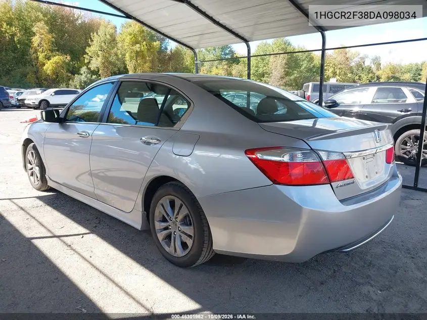 2013 HONDA ACCORD VIN 1HGCR2F38DA098034 — фото 3