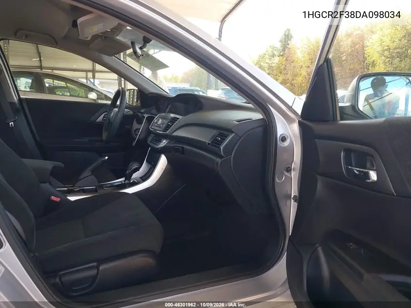 2013 HONDA ACCORD VIN 1HGCR2F38DA098034 — фото 5
