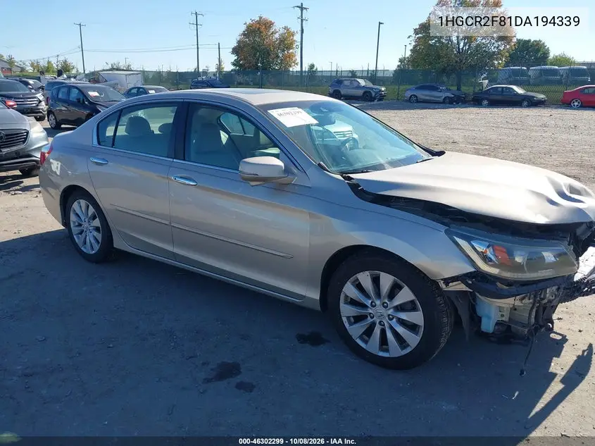 HONDA ACCORD 2013, VIN 1HGCR2F81DA194339