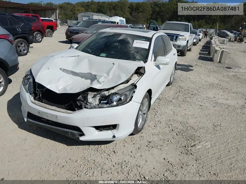 2013 HONDA ACCORD VIN 1HGCR2F86DA087481 — фото 2