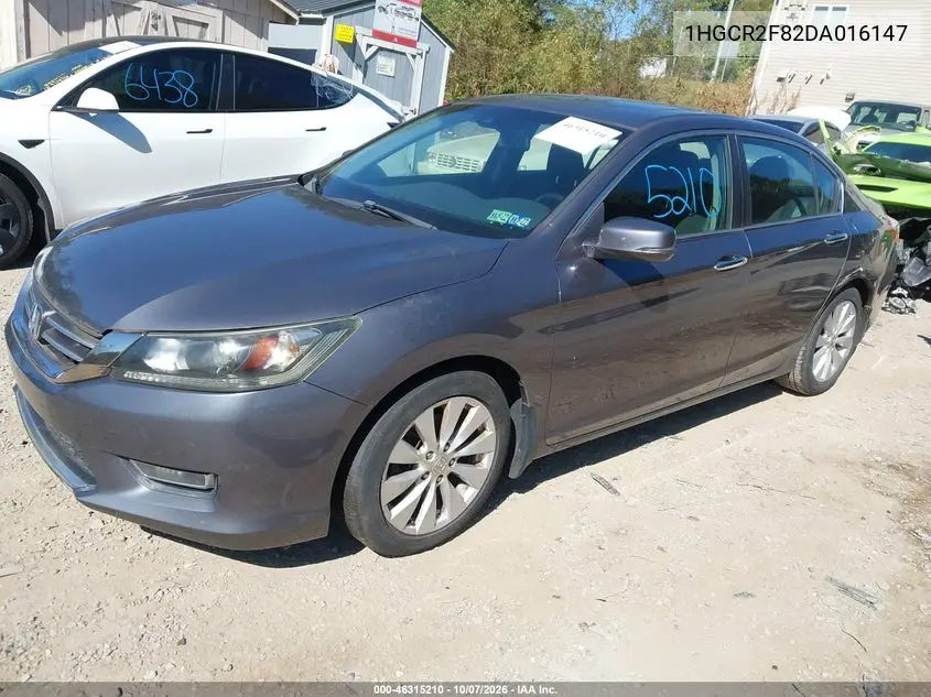 2013 HONDA ACCORD VIN 1HGCR2F82DA016147 — фото 2