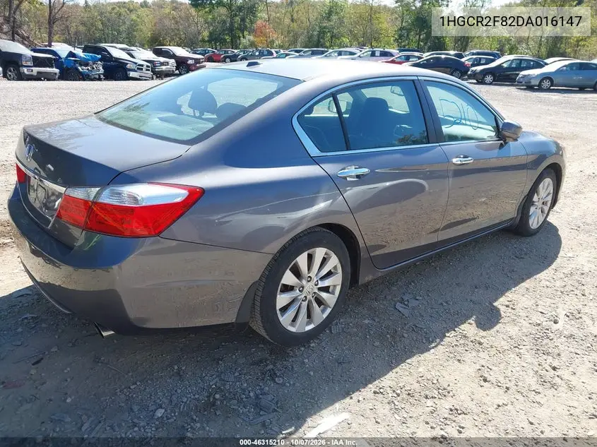 2013 HONDA ACCORD VIN 1HGCR2F82DA016147 — фото 4