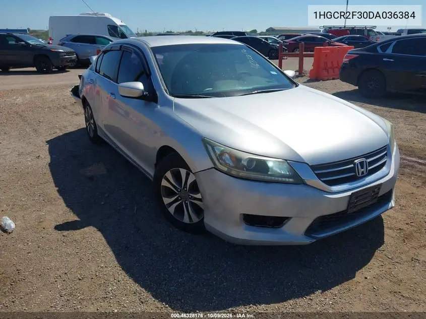 HONDA ACCORD 2013, VIN 1HGCR2F30DA036384