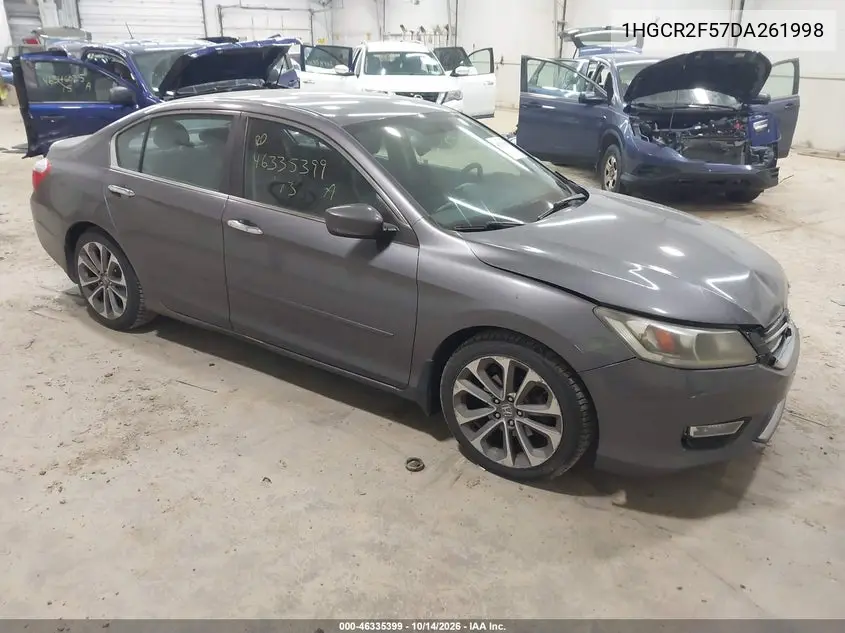 HONDA ACCORD 2013, VIN 1HGCR2F57DA261998