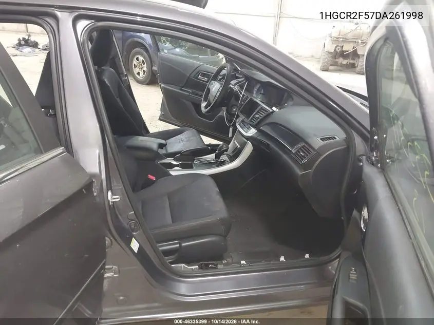 2013 HONDA ACCORD VIN 1HGCR2F57DA261998 — фото 5
