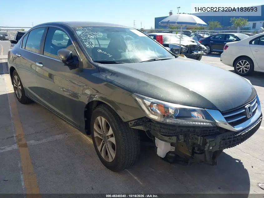 HONDA ACCORD 2013, VIN 1HGCR2F32DA183693