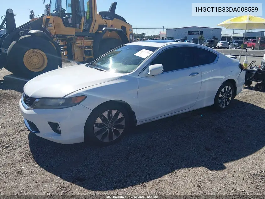 2013 HONDA ACCORD VIN 1HGCT1B83DA008589 — фото 2