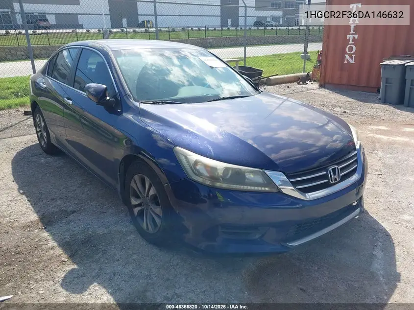 HONDA ACCORD 2013, VIN 1HGCR2F36DA146632