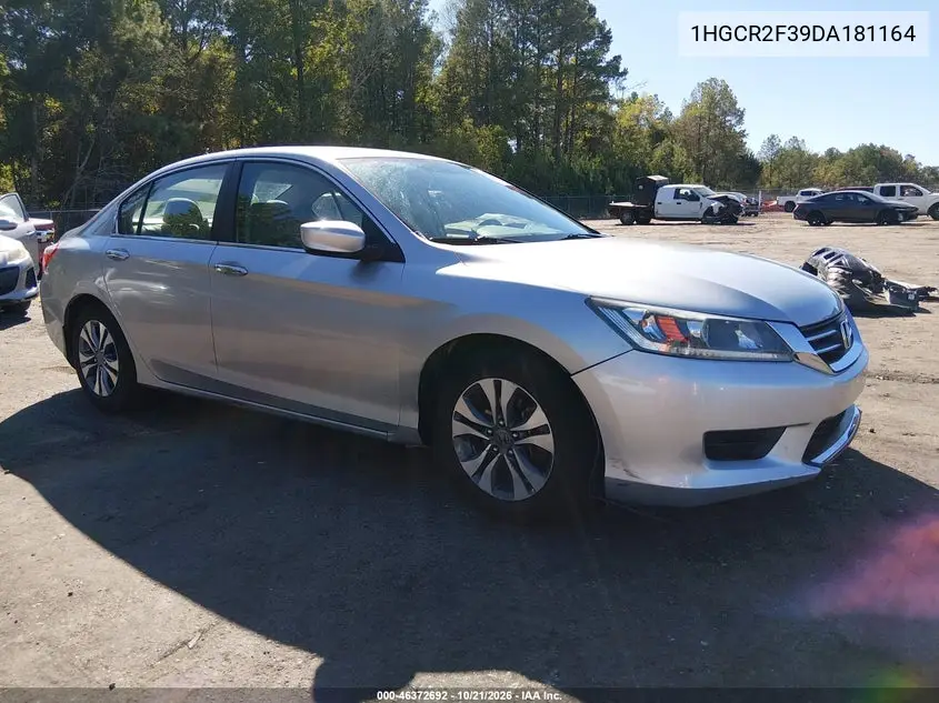 HONDA ACCORD 2013, VIN 1HGCR2F39DA181164