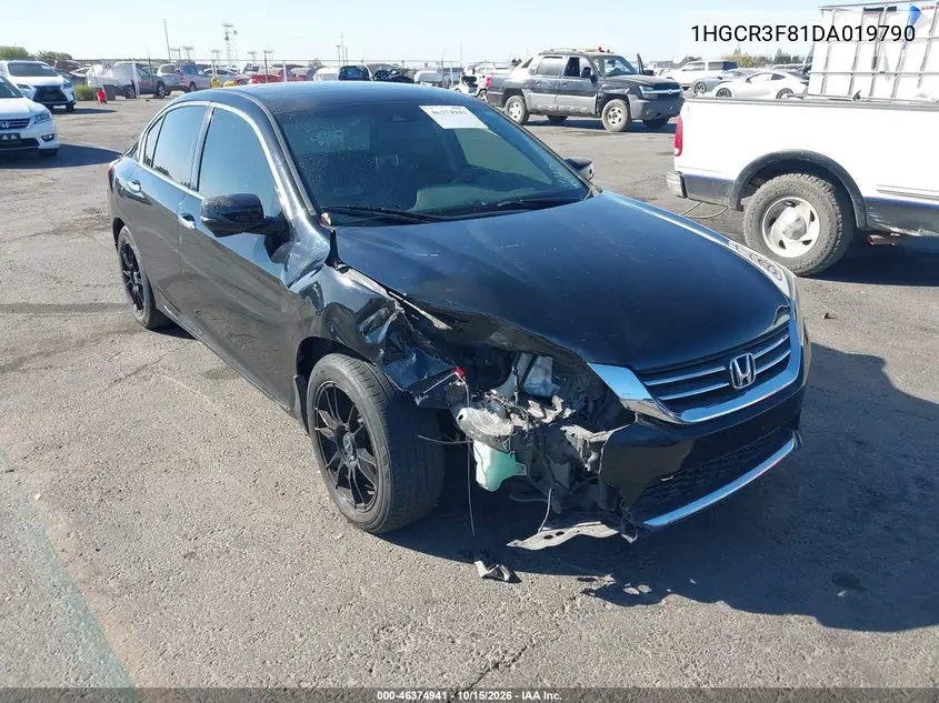 HONDA ACCORD 2013, VIN 1HGCR3F81DA019790