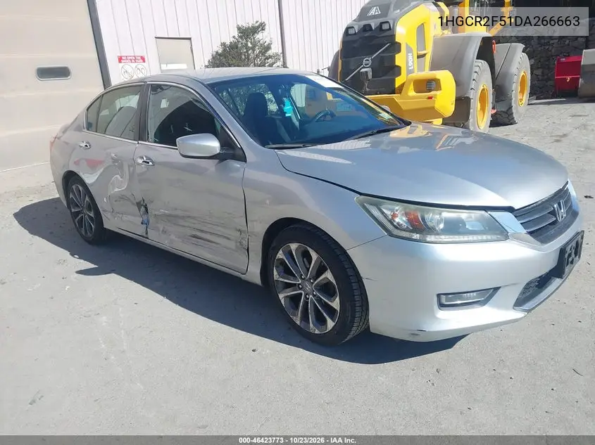 HONDA ACCORD 2013, VIN 1HGCR2F51DA266663