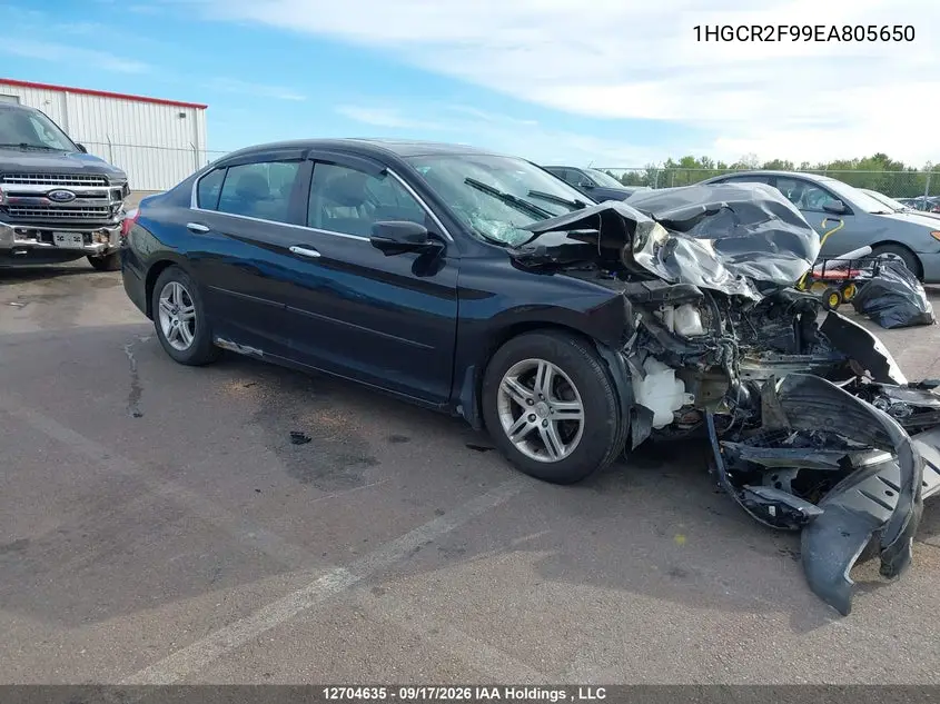 HONDA ACCORD 2014, VIN 1HGCR2F99EA805650