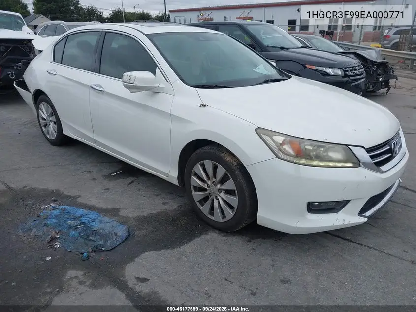HONDA ACCORD 2014, VIN 1HGCR3F99EA000771