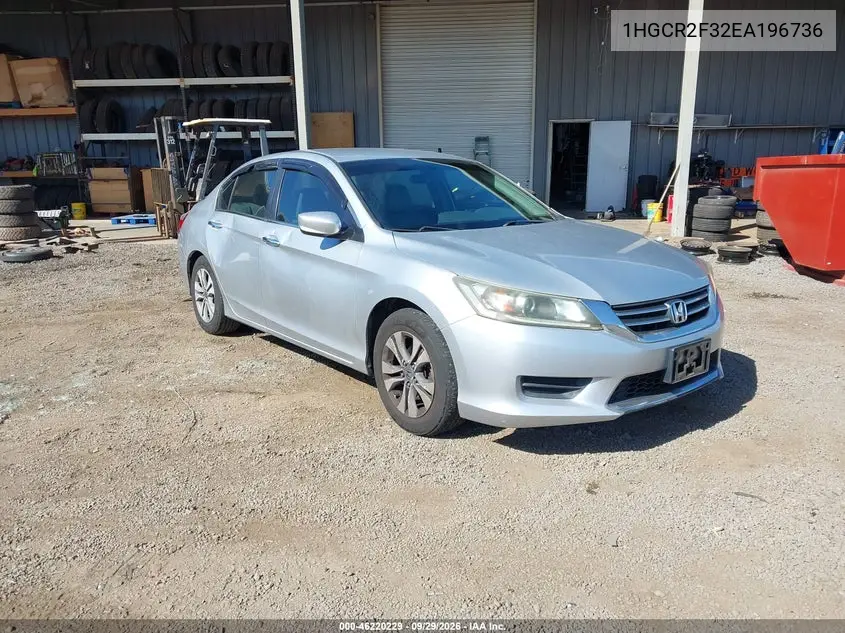HONDA ACCORD 2014, VIN 1HGCR2F32EA196736