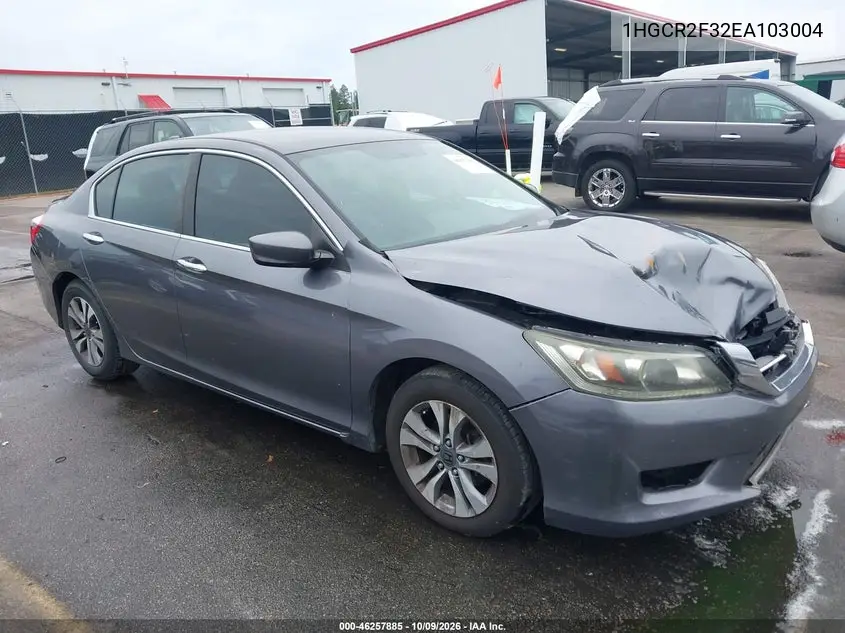 HONDA ACCORD 2014, VIN 1HGCR2F32EA103004