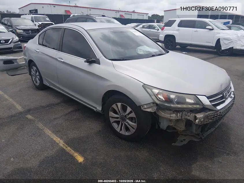 HONDA ACCORD 2014, VIN 1HGCR2F30EA090771