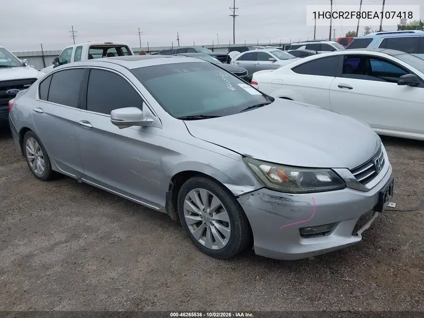 HONDA ACCORD 2014, VIN 1HGCR2F80EA107418