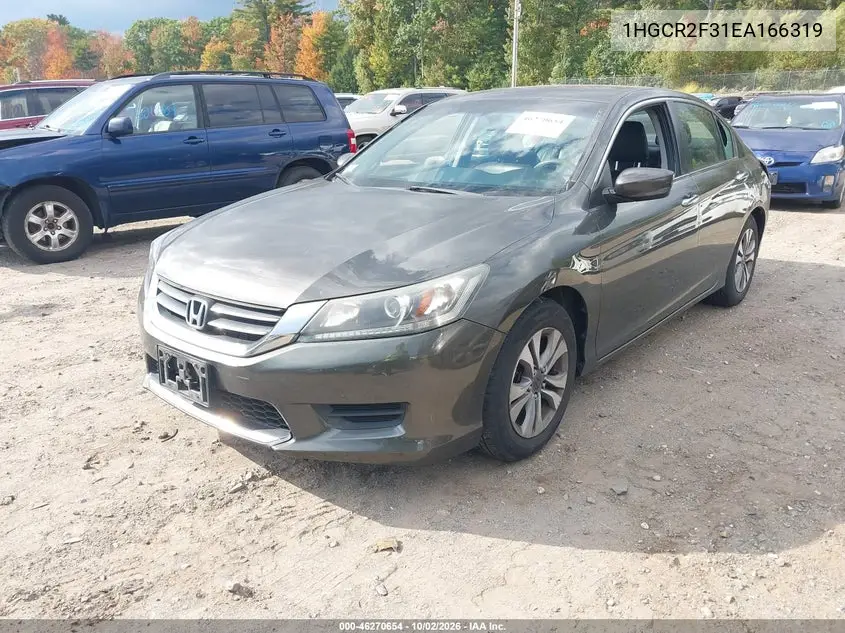 2014 HONDA ACCORD VIN 1HGCR2F31EA166319 — фото 2