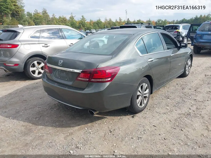 2014 HONDA ACCORD VIN 1HGCR2F31EA166319 — фото 4