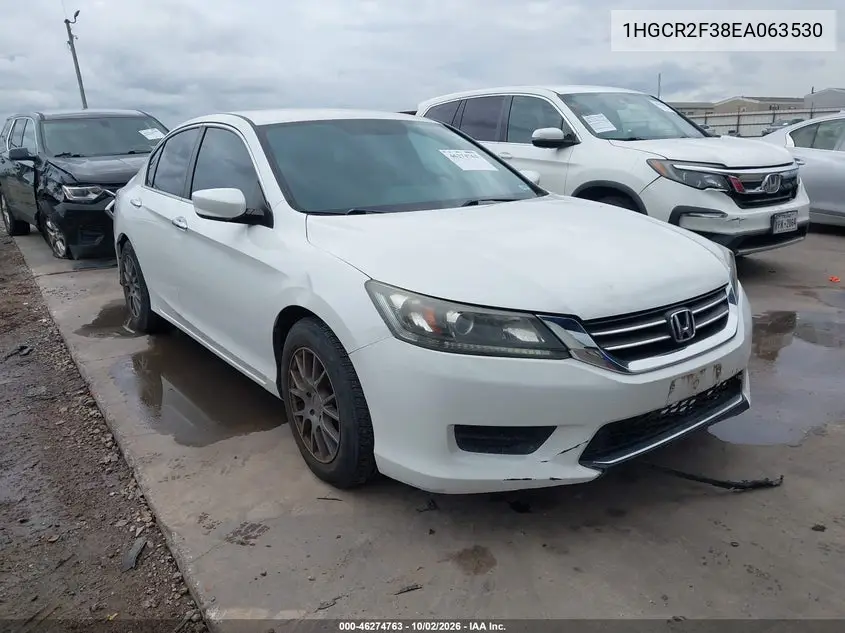 HONDA ACCORD 2014, VIN 1HGCR2F38EA063530