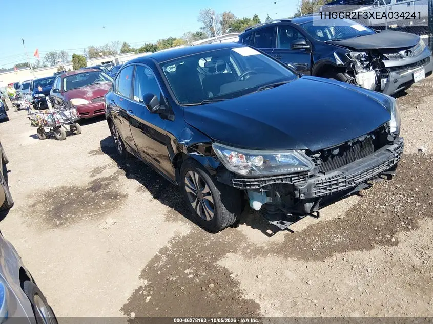 HONDA ACCORD 2014, VIN 1HGCR2F3XEA034241