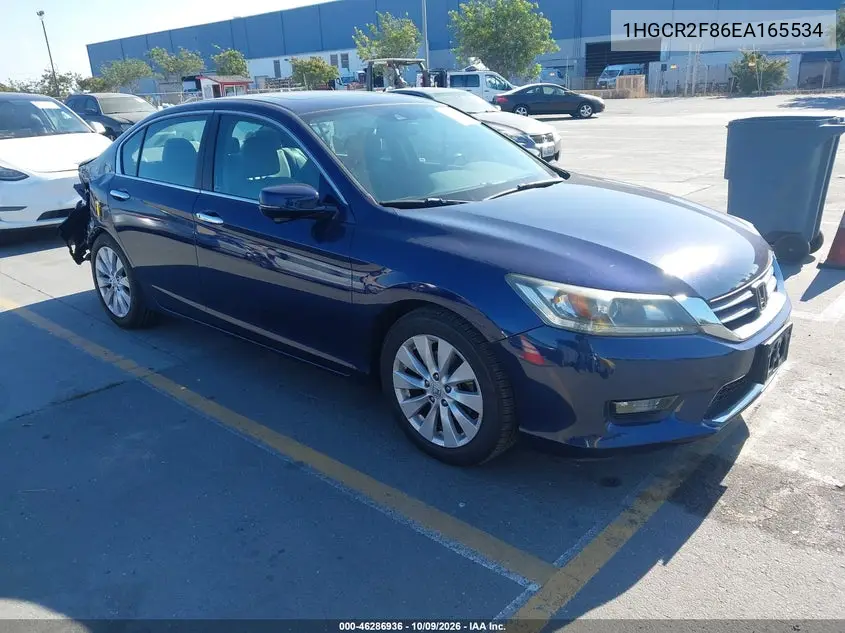 HONDA ACCORD 2014, VIN 1HGCR2F86EA165534