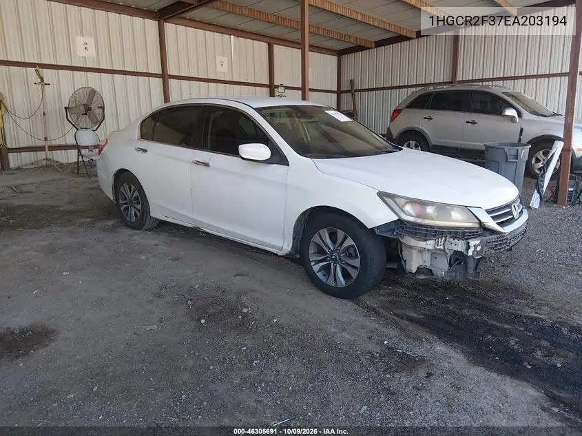 HONDA ACCORD 2014, VIN 1HGCR2F37EA203194