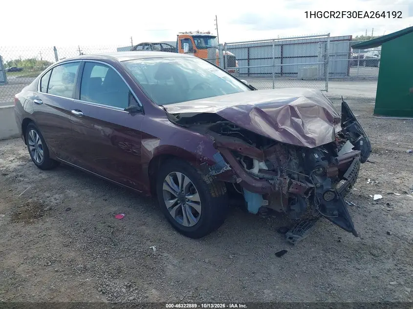 HONDA ACCORD 2014, VIN 1HGCR2F30EA264192