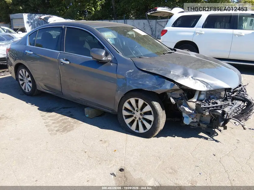 HONDA ACCORD 2014, VIN 1HGCR2F89EA012453