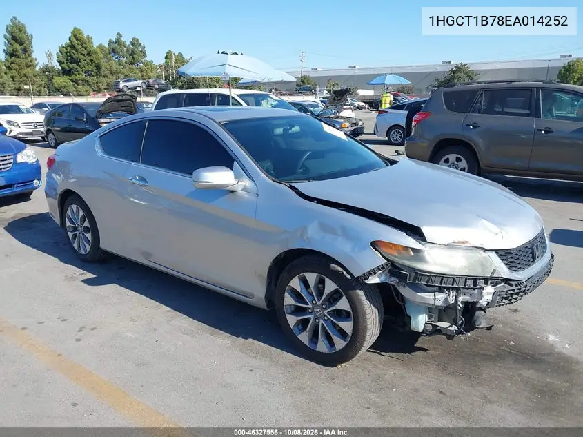 HONDA ACCORD 2014, VIN 1HGCT1B78EA014252