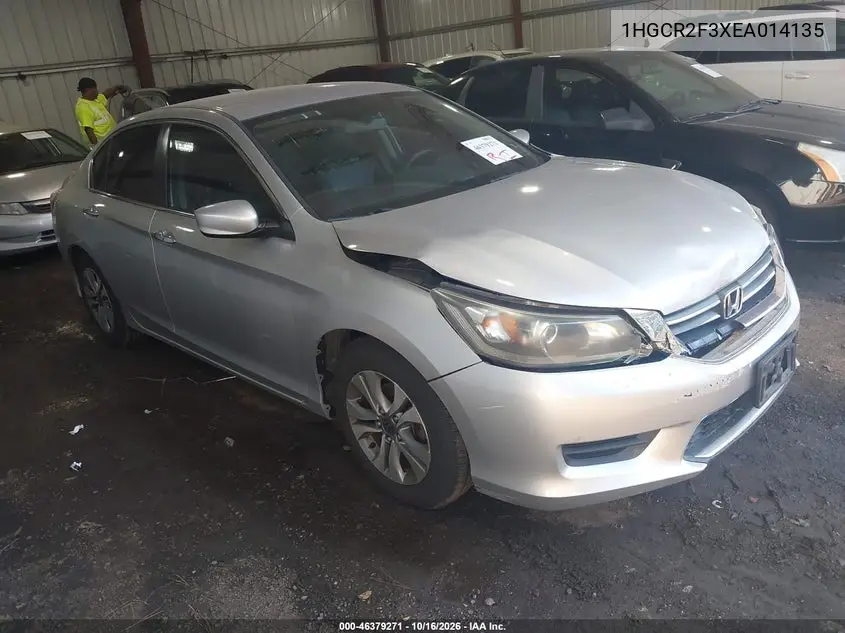 HONDA ACCORD 2014, VIN 1HGCR2F3XEA014135