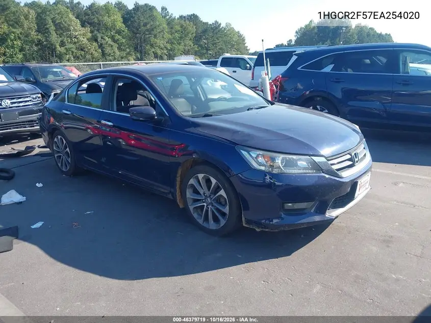HONDA ACCORD 2014, VIN 1HGCR2F57EA254020
