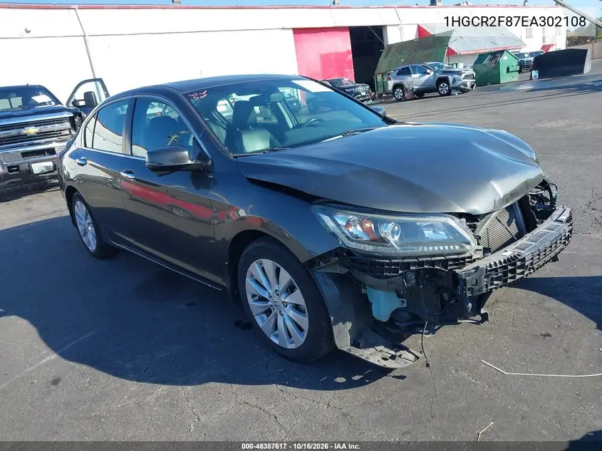 HONDA ACCORD 2014, VIN 1HGCR2F87EA302108