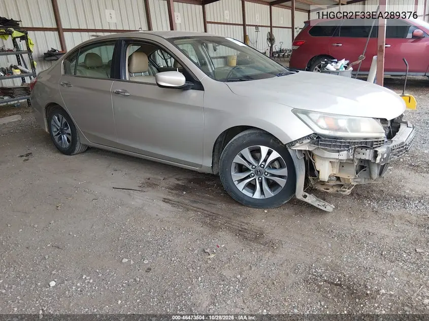 HONDA ACCORD 2014, VIN 1HGCR2F33EA289376