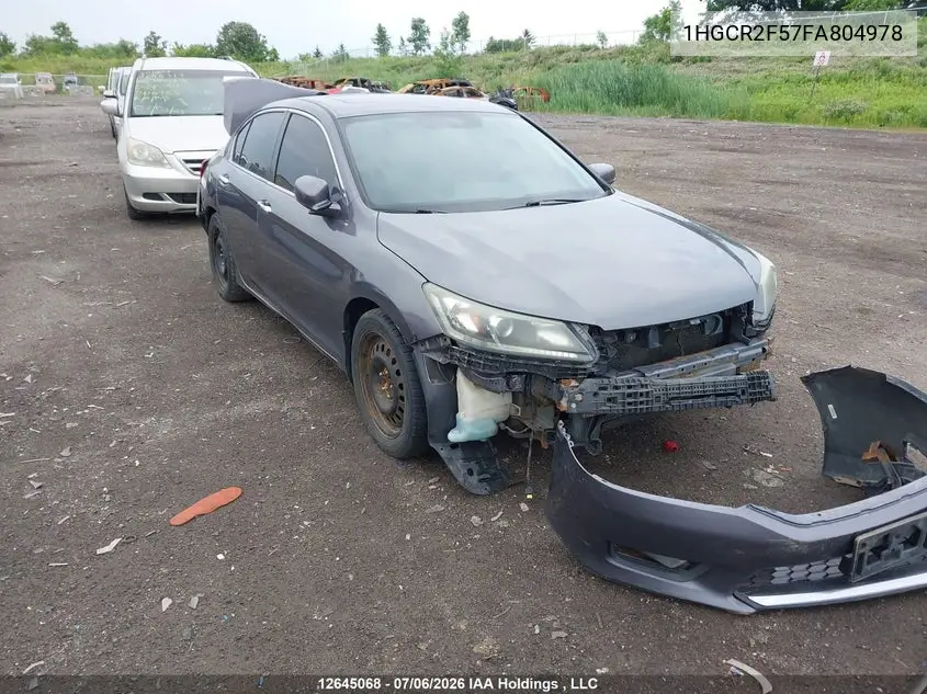 HONDA ACCORD 2015, VIN 1HGCR2F57FA804978