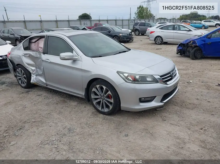HONDA ACCORD 2015, VIN 1HGCR2F51FA808525