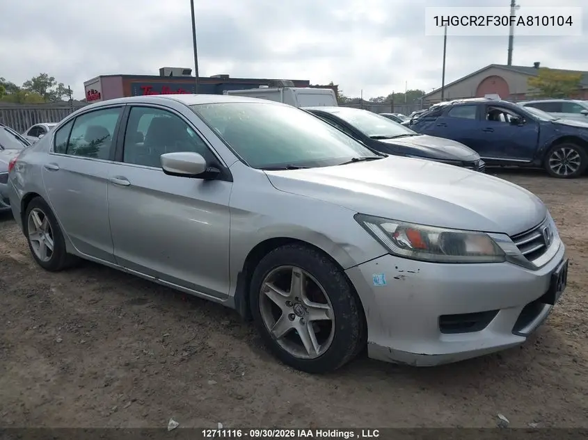 HONDA ACCORD 2015, VIN 1HGCR2F30FA810104