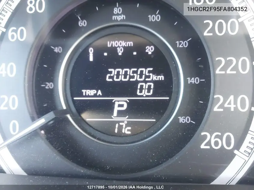 2015 HONDA ACCORD VIN 1HGCR2F95FA804352 — фото 16