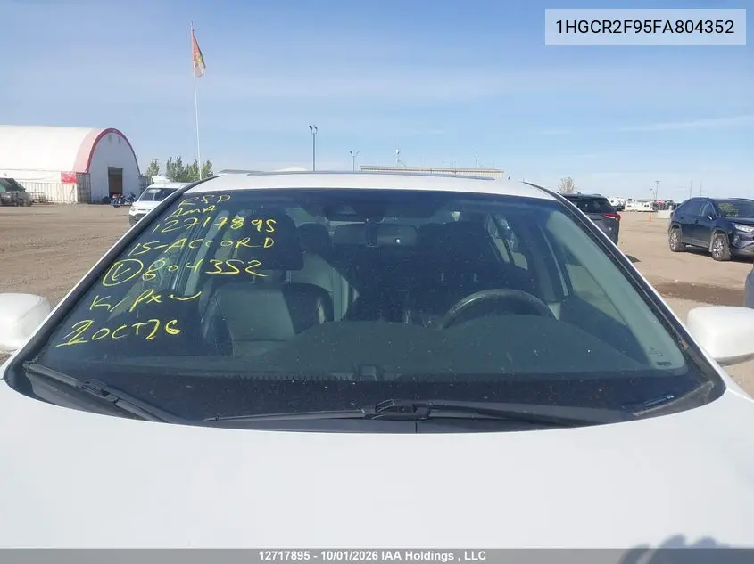 2015 HONDA ACCORD VIN 1HGCR2F95FA804352 — фото 18