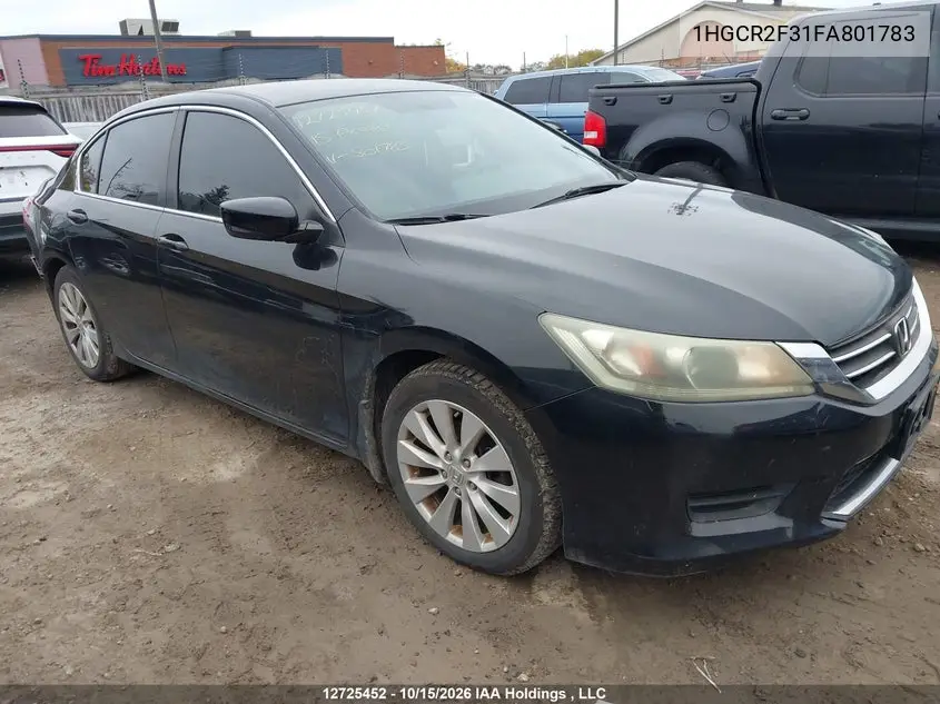 HONDA ACCORD 2015, VIN 1HGCR2F31FA801783