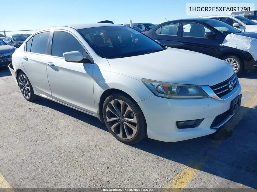 HONDA ACCORD 2015, VIN 1HGCR2F5XFA091798