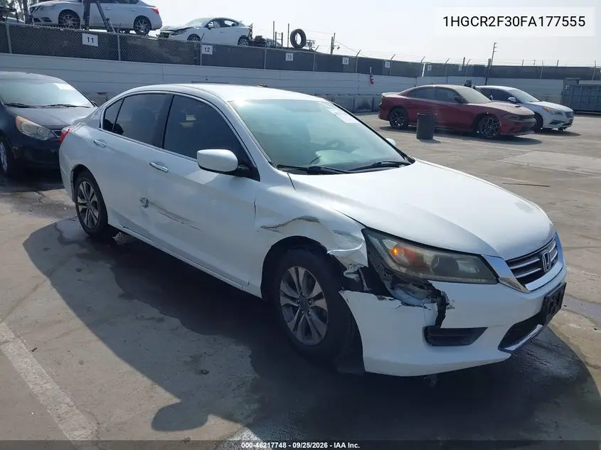 HONDA ACCORD 2015, VIN 1HGCR2F30FA177555