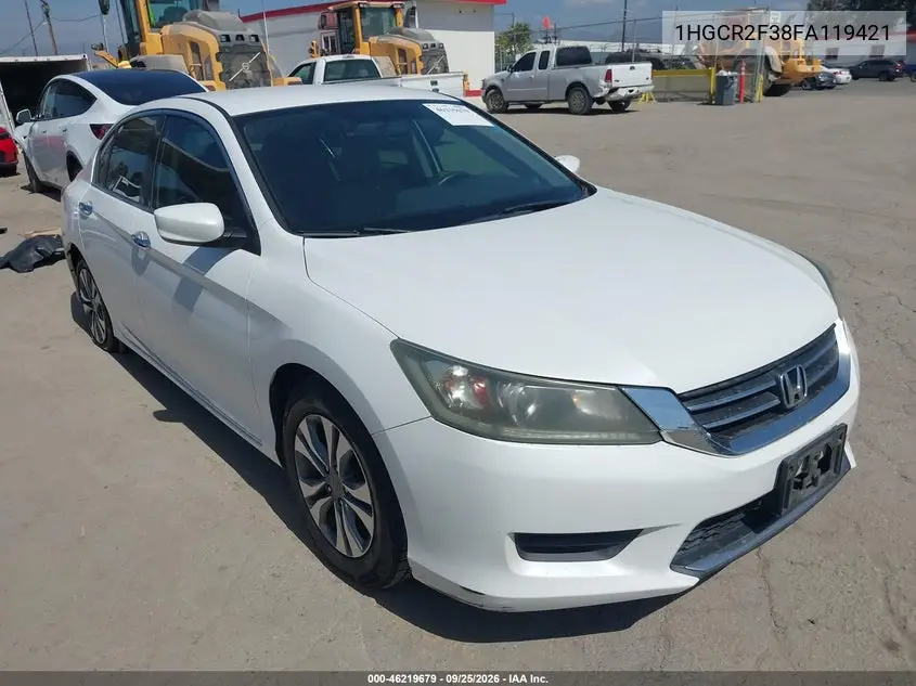 HONDA ACCORD 2015, VIN 1HGCR2F38FA119421