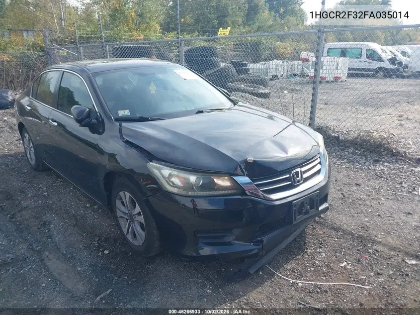 HONDA ACCORD 2015, VIN 1HGCR2F32FA035014
