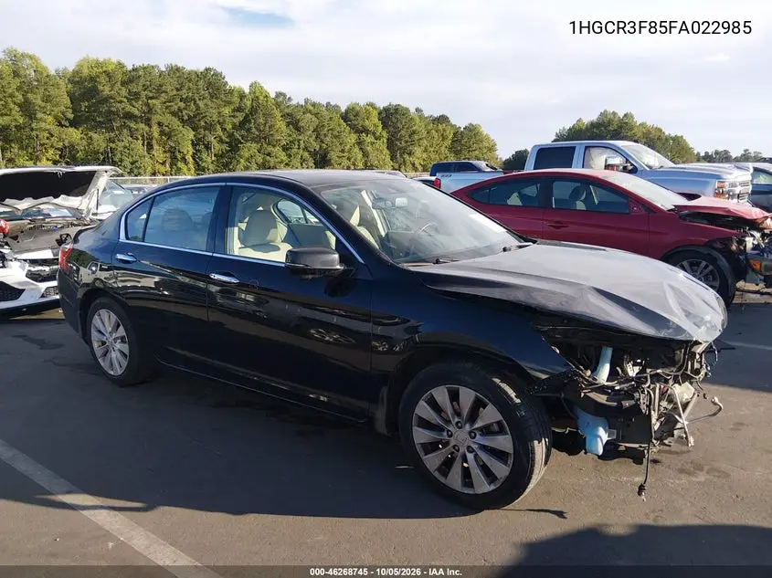 HONDA ACCORD 2015, VIN 1HGCR3F85FA022985
