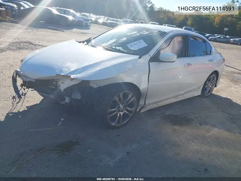 2015 HONDA ACCORD VIN 1HGCR2F56FA114591 — фото 2