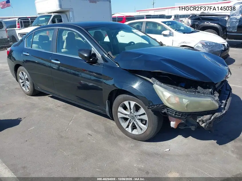 HONDA ACCORD 2015, VIN 1HGCR2F37FA145038